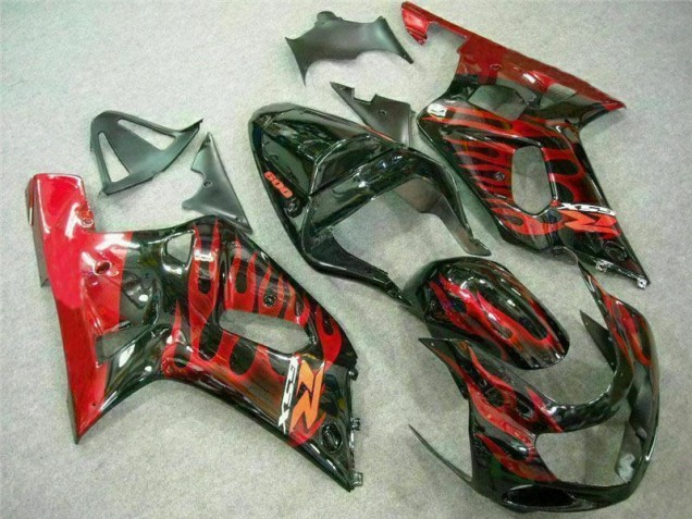 Custom 2001-2003 Red Black Suzuki GSXR 600/750 Motorcycle Fairing Kit Custom 2001-2003 Red Black Suzuki GSXR 600/750 Motorcycle Fairing Kit