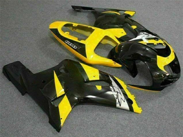 Aftermarket 2001-2003 Yellow Black Suzuki GSXR 600/750 Motorcycle Replacement Fairings