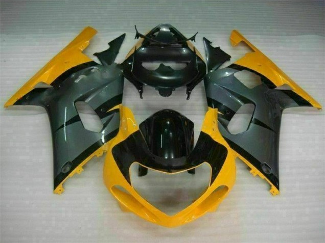 Custom 2001-2003 Black Yellow Suzuki GSXR 600/750 Bike Fairing Custom 2001-2003 Black Yellow Suzuki GSXR 600/750 Bike Fairing
