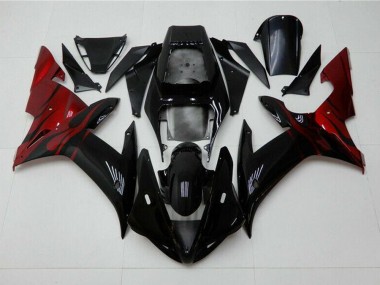 Custom 2002-2003 Black Red Yamaha YZF R1 Motorcycle Fairing