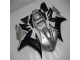 Custom 2002-2003 Silver Black Yamaha YZF R1 Motorbike Fairings