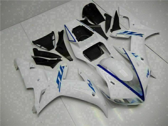 Custom 2002-2003 White Yamaha YZF R1 Motorbike Fairing & Bodywork Custom 2002-2003 White Yamaha YZF R1 Motorbike Fairing & Bodywork