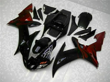 Custom 2002-2003 Black Yamaha YZF R1 Motorcycle Fairings
