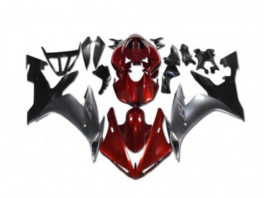 Custom 2002-2003 Red Grey Black Yamaha YZF R1 Motorcyle Fairings
