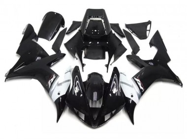 Custom 2002-2003 Black White Yamaha YZF R1 Motor Bike Fairings