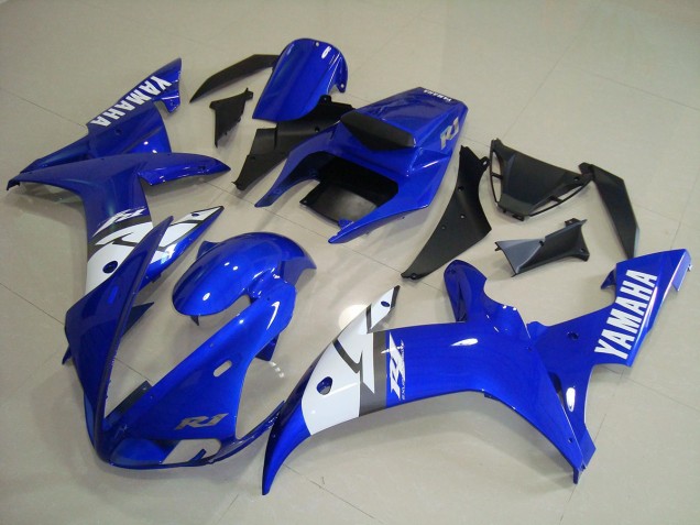 Custom 2002-2003 White Blue Yamaha YZF R1 Motor Bike Fairings