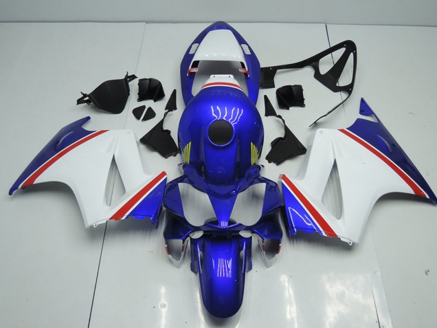 Aftermarket 2002-2013 Blue and White Honda VFR800 Motor Bike Fairings
