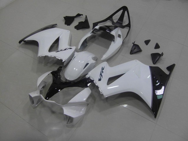 Aftermarket 2002-2013 White Black Honda VFR800 Motorcyle Fairings