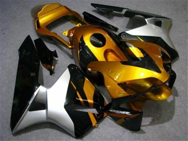 Custom 2003-2004 Gold Silver Black Honda CBR600RR Bike Fairings Custom 2003-2004 Gold Silver Black Honda CBR600RR Bike Fairings