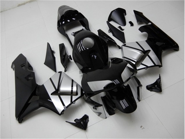 Custom 2003-2004 Black Silver Honda CBR600RR Bike Fairing Custom 2003-2004 Black Silver Honda CBR600RR Bike Fairing