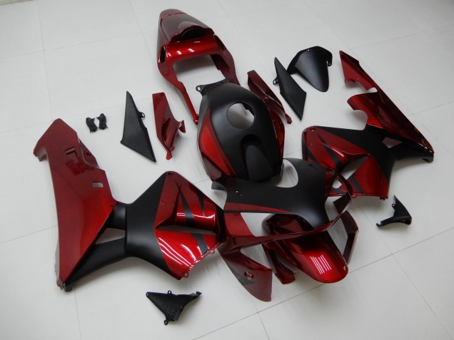 Custom 2003-2004 Red Black Honda CBR600RR Motor Fairings Custom 2003-2004 Red Black Honda CBR600RR Motor Fairings