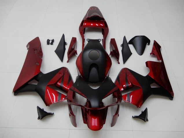 Custom 2003-2004 Red Black Honda CBR600RR Motor Fairings Custom 2003-2004 Red Black Honda CBR600RR Motor Fairings
