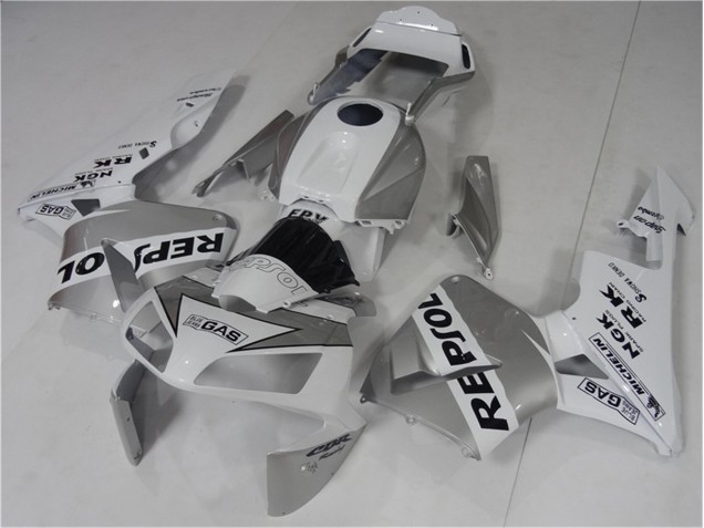 Custom 2003-2004 Silve White Black Repsol Honda CBR600RR Bike Fairings Custom 2003-2004 Silve White Black Repsol Honda CBR600RR Bike Fairings