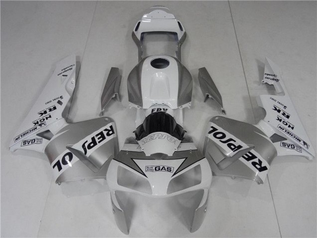 Custom 2003-2004 Silve White Black Repsol Honda CBR600RR Bike Fairings Custom 2003-2004 Silve White Black Repsol Honda CBR600RR Bike Fairings