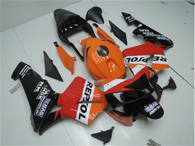 Custom 2003-2004 Orange Red Black Repsol Honda CBR600RR Motor Bike Fairings Custom 2003-2004 Orange Red Black Repsol Honda CBR600RR Motor Bike Fairings