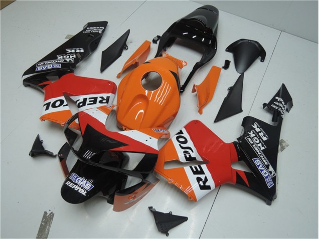 Custom 2003-2004 Orange Red Black Repsol Honda CBR600RR Motor Bike Fairings Custom 2003-2004 Orange Red Black Repsol Honda CBR600RR Motor Bike Fairings