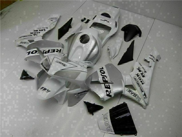 Custom 2003-2004 White Repsol CBR600RR Bike Fairing Kit Custom 2003-2004 White Repsol CBR600RR Bike Fairing Kit