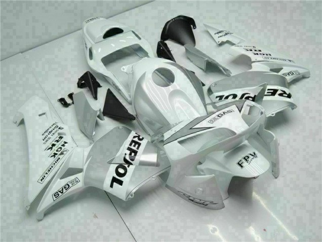 Custom 2003-2004 White Silver Repsol Honda CBR600RR Replacement Fairings Custom 2003-2004 White Silver Repsol Honda CBR600RR Replacement Fairings