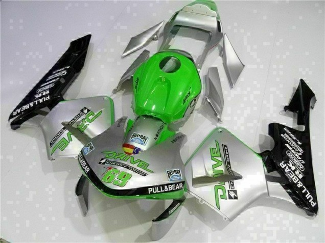 Custom 2003-2004 Silver Honda CBR600RR Motorbike Fairing Custom 2003-2004 Silver Honda CBR600RR Motorbike Fairing