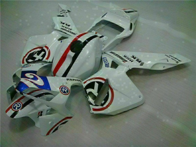 Custom 2003-2004 White Blue R 2 Honda CBR600RR Motorcycle Fairings Custom 2003-2004 White Blue R 2 Honda CBR600RR Motorcycle Fairings