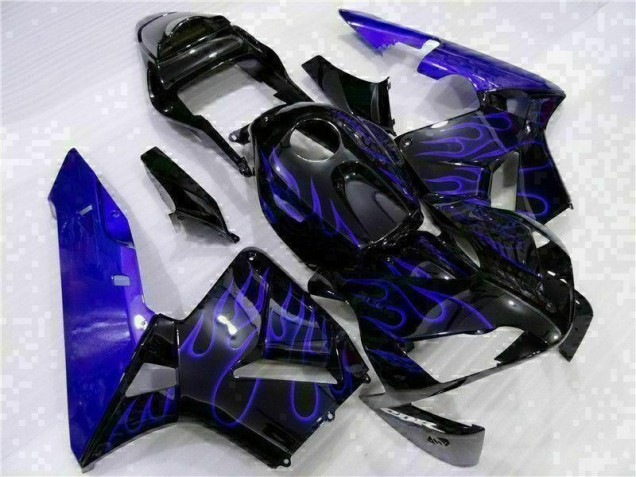 Custom 2003-2004 Black with Blue Flame Honda CBR600RR Motorcycle Fairing Kits Custom 2003-2004 Black with Blue Flame Honda CBR600RR Motorcycle Fairing Kits