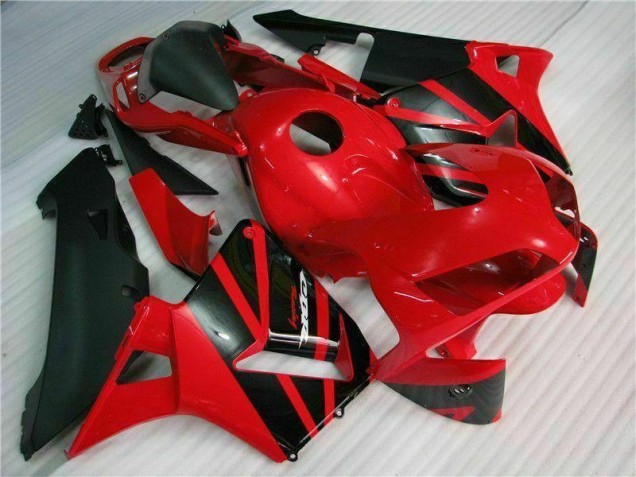 Custom 2003-2004 Red Black Honda CBR600RR Motorcycle Fairing Kit Custom 2003-2004 Red Black Honda CBR600RR Motorcycle Fairing Kit