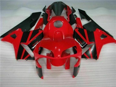 Custom 2003-2004 Red Black Honda CBR600RR Motorcycle Fairing Kit