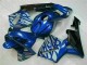 Custom 2003-2004 Blue with Silver Flame Honda CBR600RR Motorbike Fairing Custom 2003-2004 Blue with Silver Flame Honda CBR600RR Motorbike Fairing