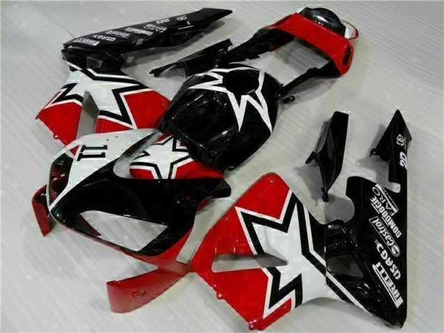 Custom 2003-2004 Black White 11 Honda CBR600RR Moto Fairings Custom 2003-2004 Black White 11 Honda CBR600RR Moto Fairings