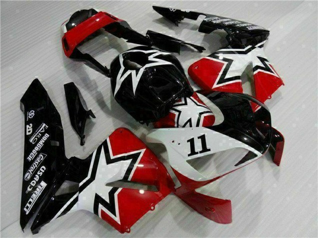 Custom 2003-2004 Black White 11 Honda CBR600RR Moto Fairings Custom 2003-2004 Black White 11 Honda CBR600RR Moto Fairings