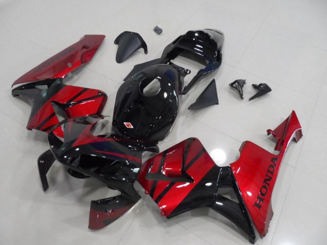 Custom 2003-2004 Black Candy Red Honda CBR600RR Motorcycle Fairing Custom 2003-2004 Black Candy Red Honda CBR600RR Motorcycle Fairing