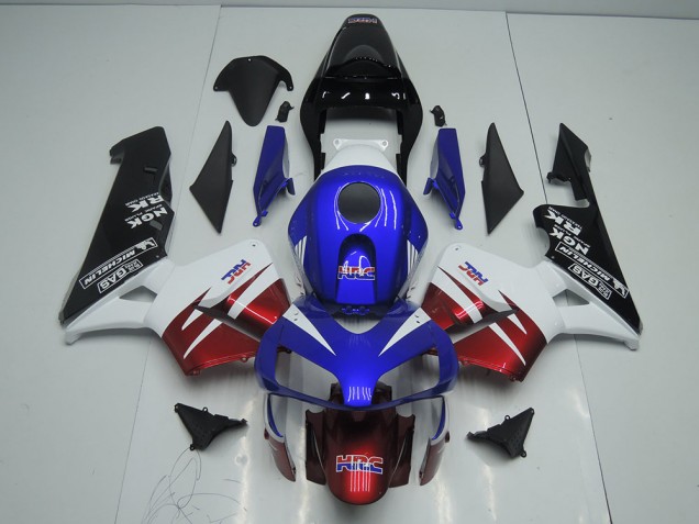 Custom 2003-2004 Dark Red Blue Honda CBR600RR Motorcycle Bodywork Custom 2003-2004 Dark Red Blue Honda CBR600RR Motorcycle Bodywork