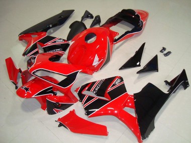 Custom 2003-2004 Red Black Honda CBR600RR Motorbike Fairing Kits