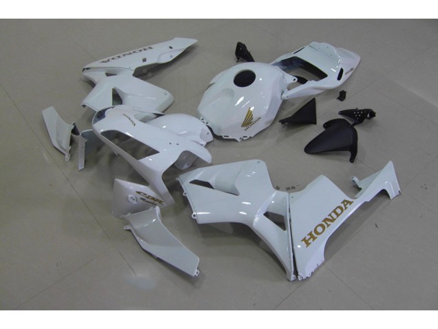 Custom 2003-2004 White Gold Honda CBR600RR Replacement Fairings Custom 2003-2004 White Gold Honda CBR600RR Replacement Fairings