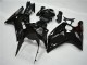 Custom 2003-2004 Glossy Black Kawasaki ZX6R Moto Fairings Custom 2003-2004 Glossy Black Kawasaki ZX6R Moto Fairings