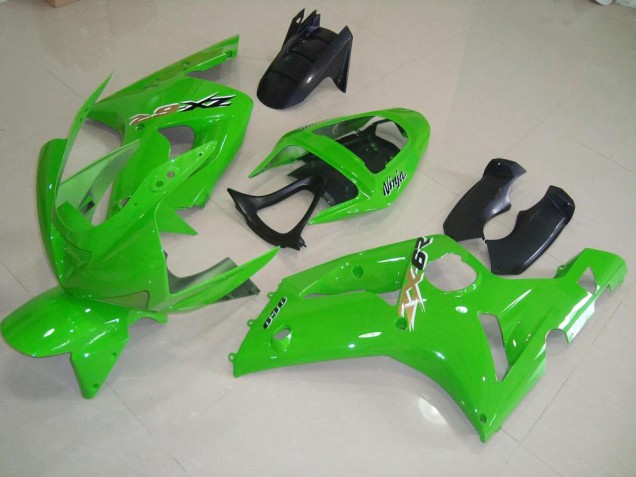 Custom 2003-2004 Green Kawasaki ZX6R Bike Fairing Custom 2003-2004 Green Kawasaki ZX6R Bike Fairing