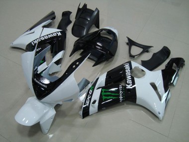 Aftermarket 2003-2004 Kawasaki Ninja ZX6R Motorcycle Fairings MF3659 - White Monster
