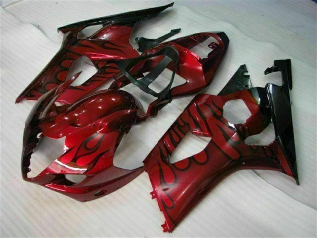 Custom 2003-2004 Red Suzuki GSXR 1000 Motorcycle Fairings Kit Custom 2003-2004 Red Suzuki GSXR 1000 Motorcycle Fairings Kit