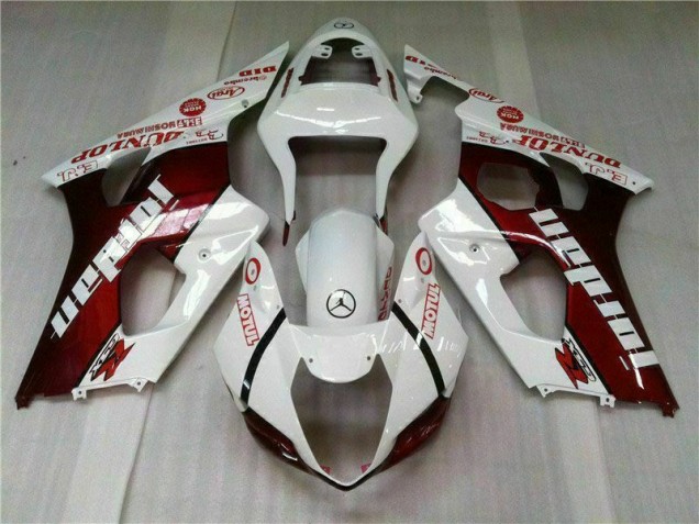 Custom 2003-2004 Red White Suzuki GSXR 1000 Motorcycle Bodywork Custom 2003-2004 Red White Suzuki GSXR 1000 Motorcycle Bodywork