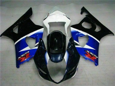 Custom 2003-2004 Black Blue Suzuki GSXR 1000 Motorcycle Fairings Kits