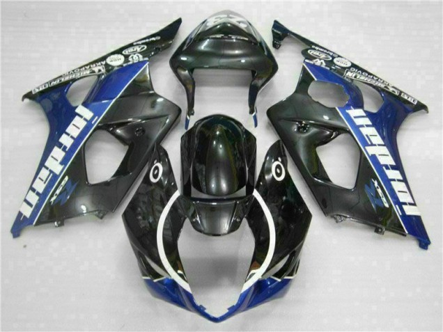 Custom 2003-2004 Black Blue Suzuki GSXR 1000 Motorcycle Fairing & Bodywork Custom 2003-2004 Black Blue Suzuki GSXR 1000 Motorcycle Fairing & Bodywork