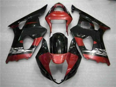 Custom 2003-2004 Red Black Suzuki GSXR 1000 Motorcycle Fairing Kits