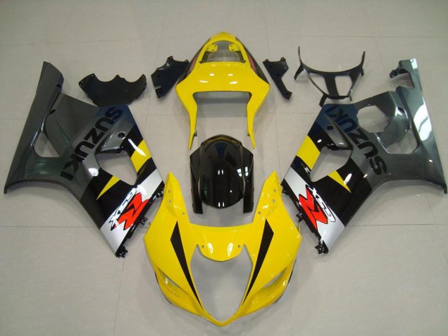 Custom 2003-2004 Yellow Grey Suzuki GSXR 1000 Motorcycle Fairing Kits Custom 2003-2004 Yellow Grey Suzuki GSXR 1000 Motorcycle Fairing Kits