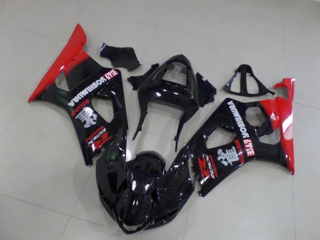 Custom 2003-2004 Black and Red Suzuki GSXR 1000 Motorbike Fairing Custom 2003-2004 Black and Red Suzuki GSXR 1000 Motorbike Fairing