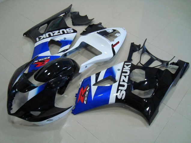 Custom 2003-2004 Black Blue White Suzuki GSXR 1000 Motorcycle Fairing Kit Custom 2003-2004 Black Blue White Suzuki GSXR 1000 Motorcycle Fairing Kit