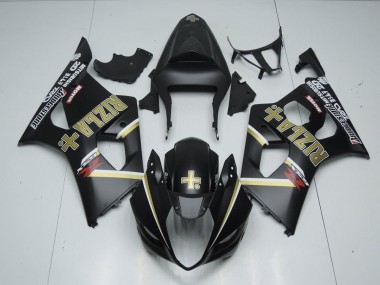 Custom 2003-2004 Matte Black Rizla Suzuki GSXR 1000 Motorbike Fairing