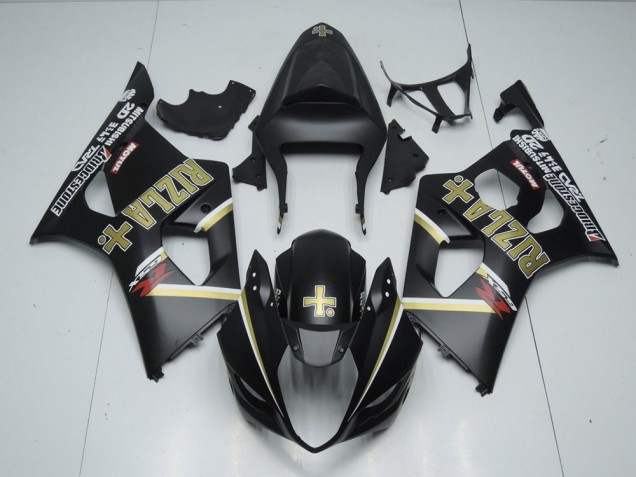 Custom 2003-2004 Matte Black Rizla Suzuki GSXR 1000 Motorbike Fairing Custom 2003-2004 Matte Black Rizla Suzuki GSXR 1000 Motorbike Fairing
