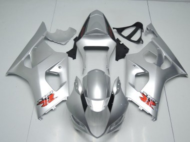 Custom 2003-2004 Silver OEM Style Suzuki GSXR 1000 Motorbike Fairing Kits