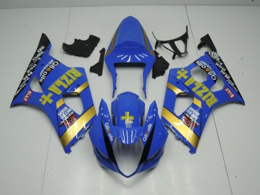 Custom 2003-2004 Blue Rizla Suzuki GSXR 1000 Motorcycle Fairings Kits