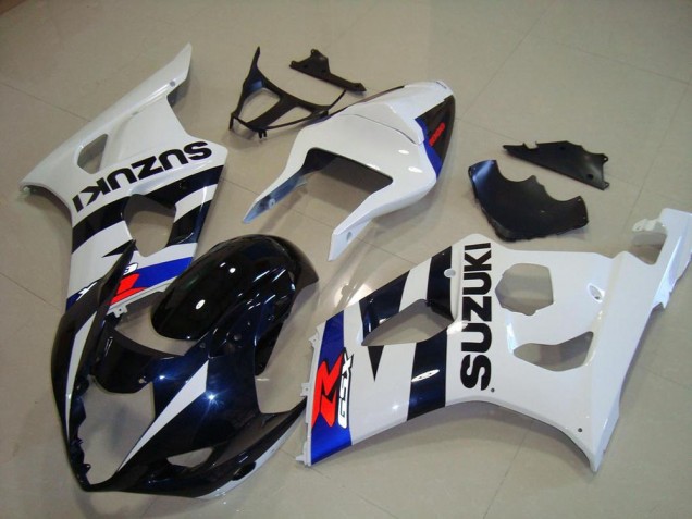 Aftermarket 2003-2004 Dark Blue White Suzuki GSXR 1000 Replacement Fairings